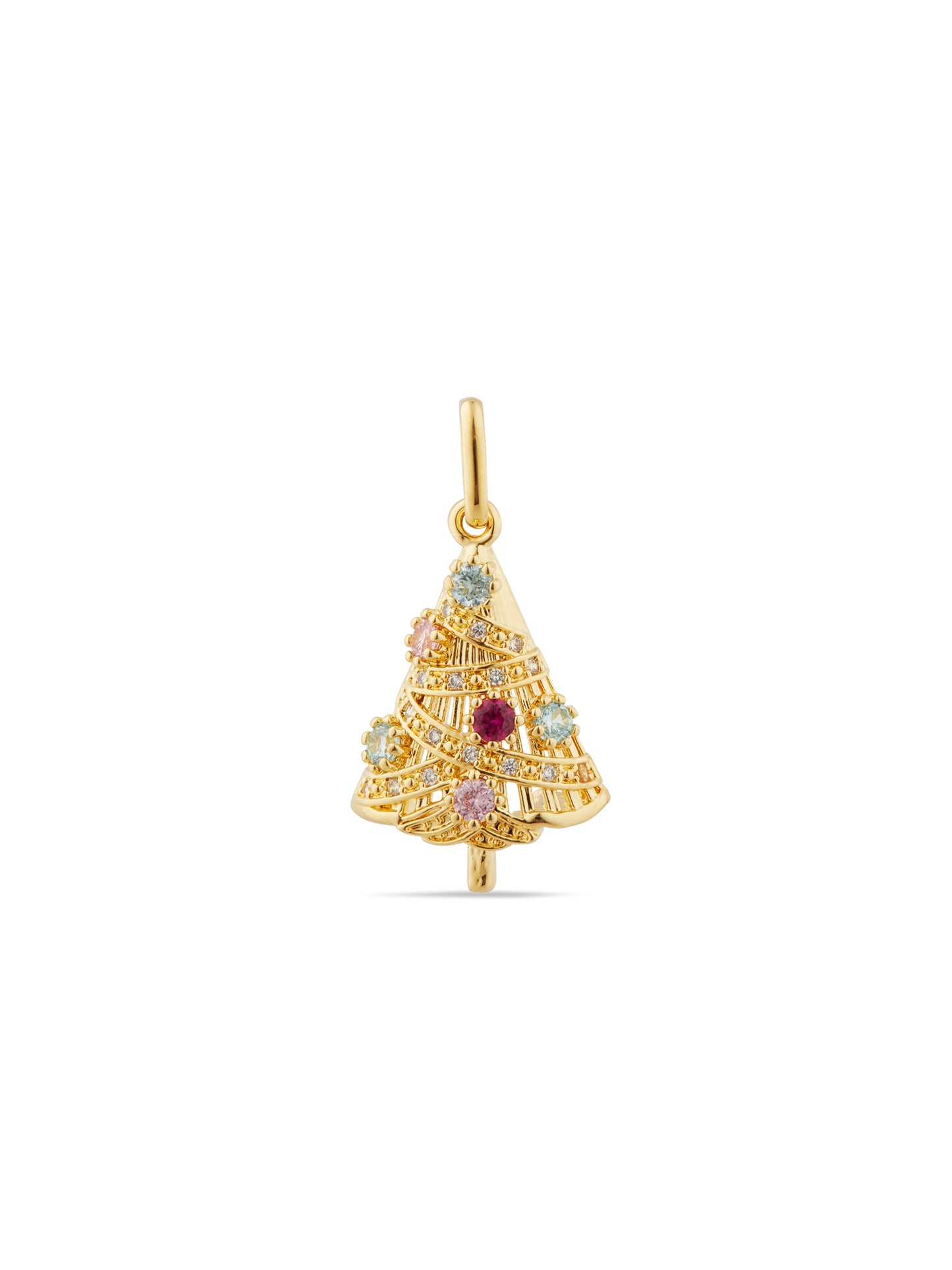 Golden Christmas Tree Pendant | aupe4171