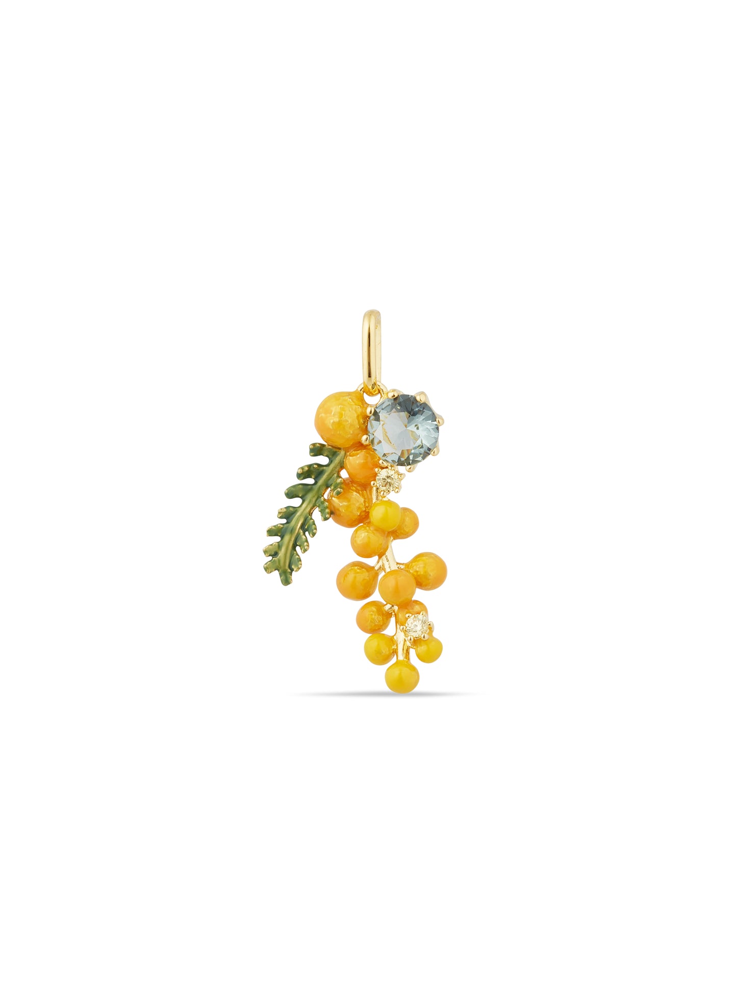 Mimosa And Faceted Crystal Pendant | aupe4201