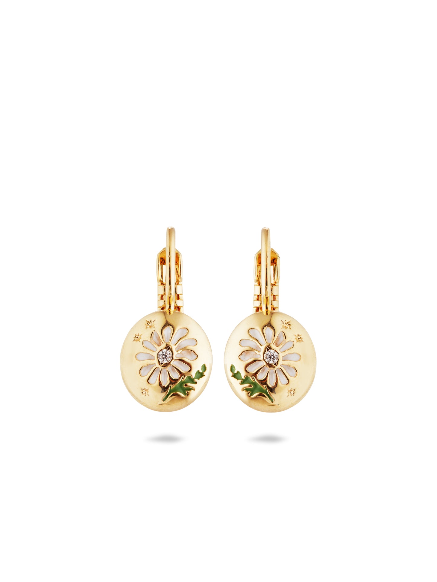 Daisy Flower Sleeper Earrings | aups1011