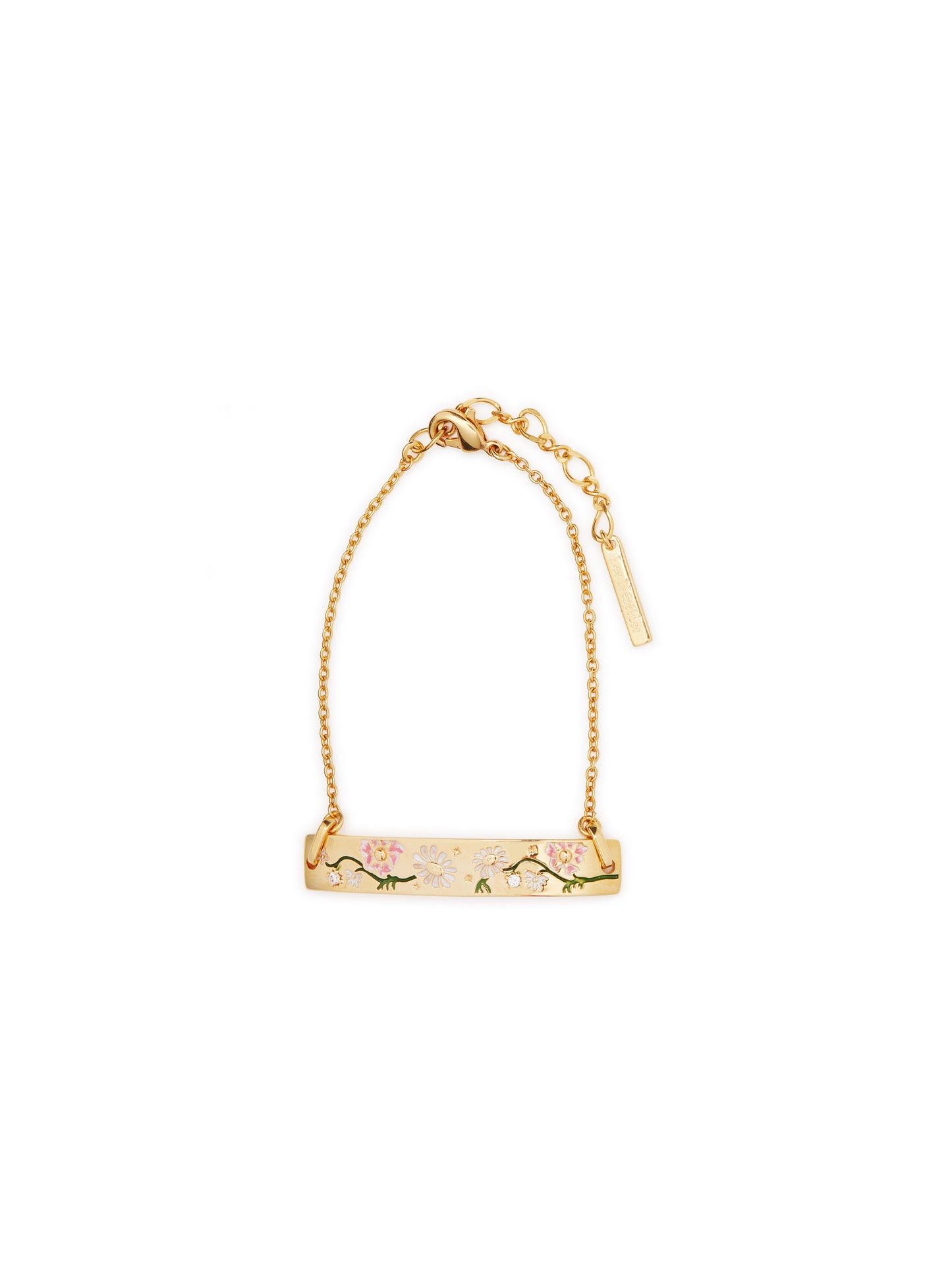 Daisy And Pansy Flower Chain Bracelet | aups2031