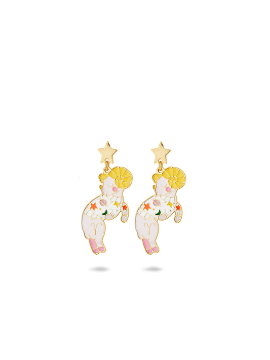 Aries Astrological Sign Earrings