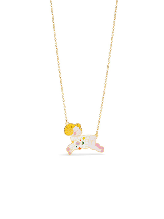 Aries Astrological Sign Pendant Necklace | ausa3011