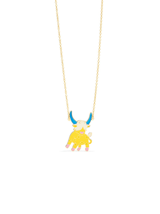 Taurus Astrological Sign Pendant Necklace | ausa3021