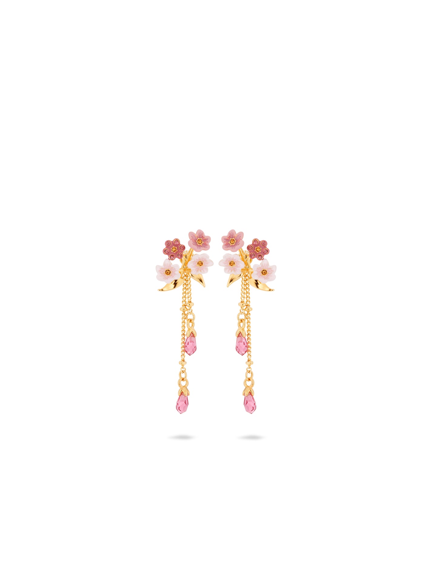 Pink Jasmine Flower Dangle Earrings | ausp1071