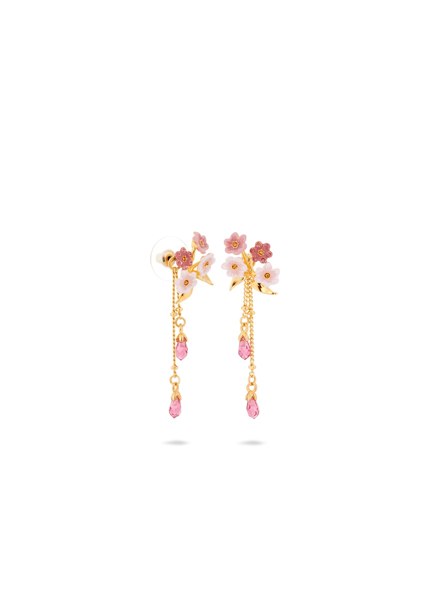 Pink Jasmine Flower Dangle Earrings | ausp1071