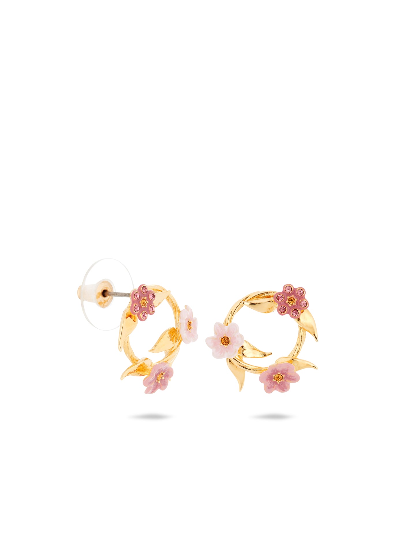 Pink Jasmine Flower Crown Earrings | ausp1081