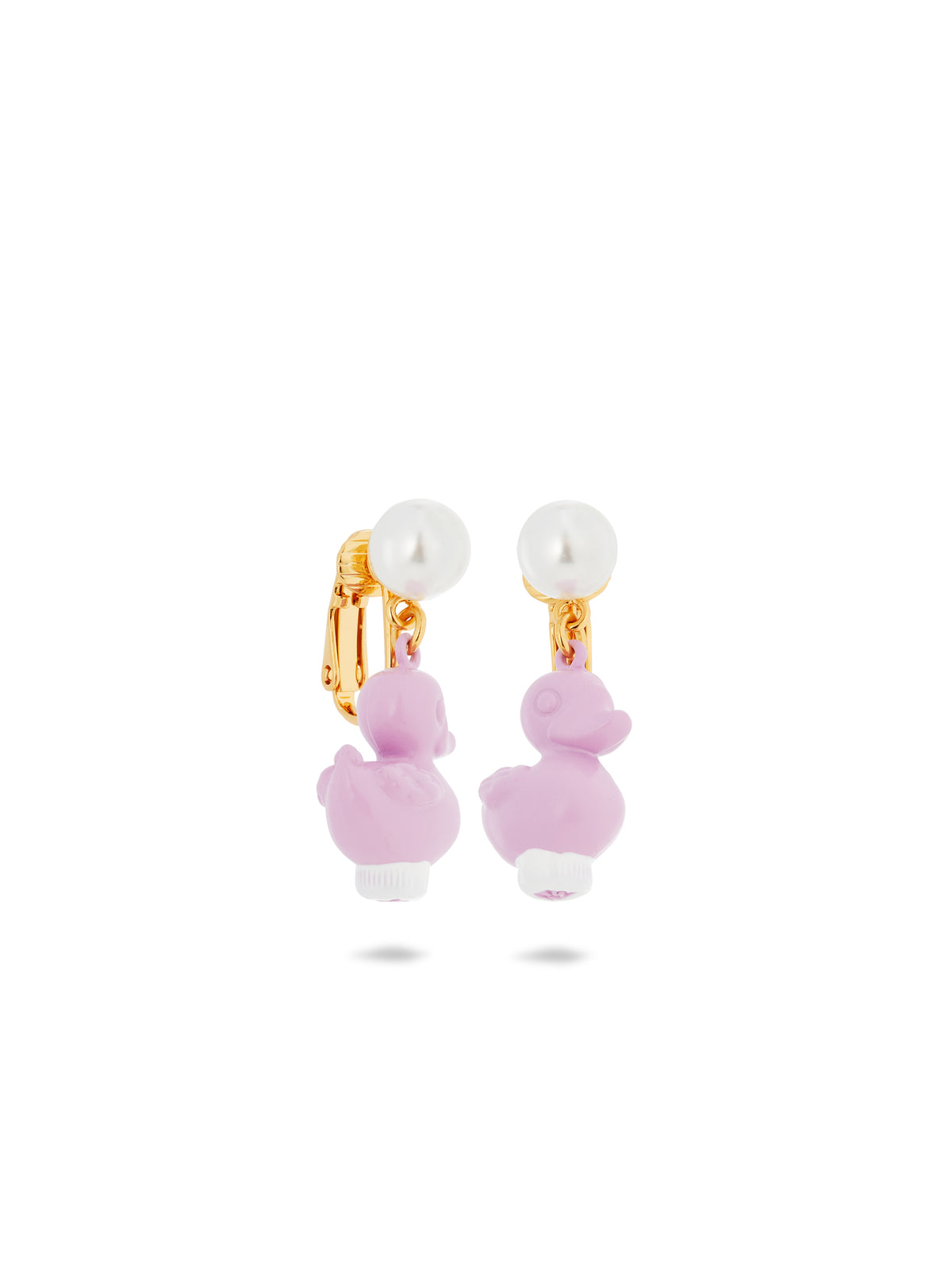 Purple Plastic Duck Earrings | auto1021