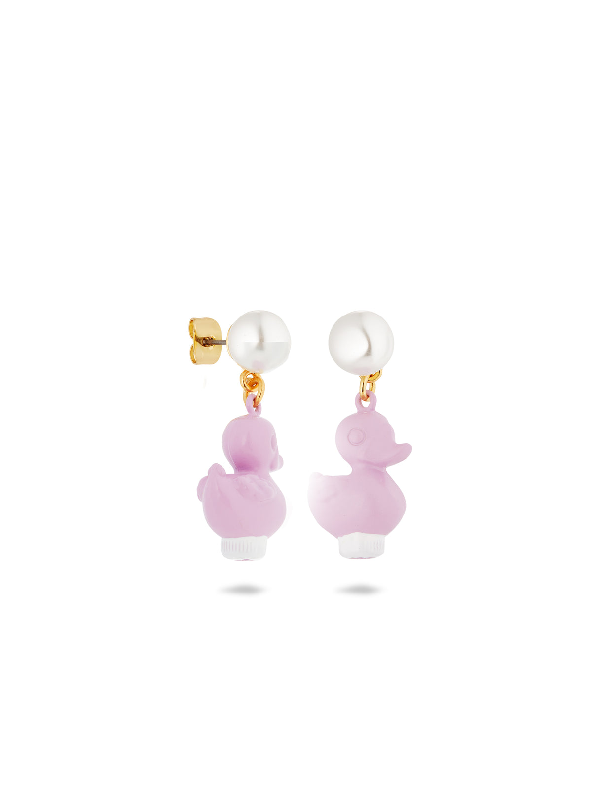 Purple Plastic Duck Earrings | auto1021