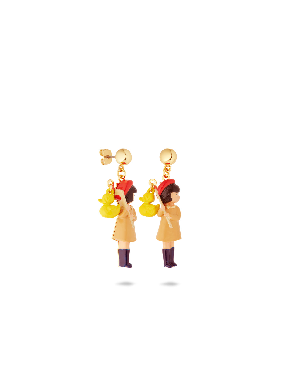Little Girl And Hook A Duck Earrings | auto1031