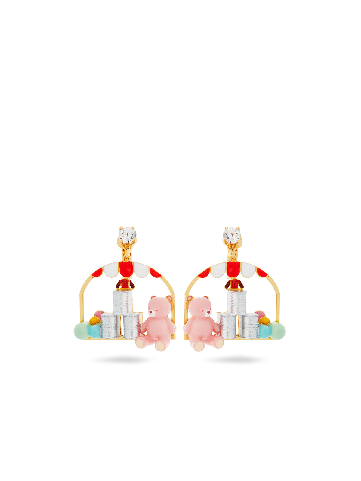 Teddy Bear And Tin-Can-Alley Earrings | auto1101