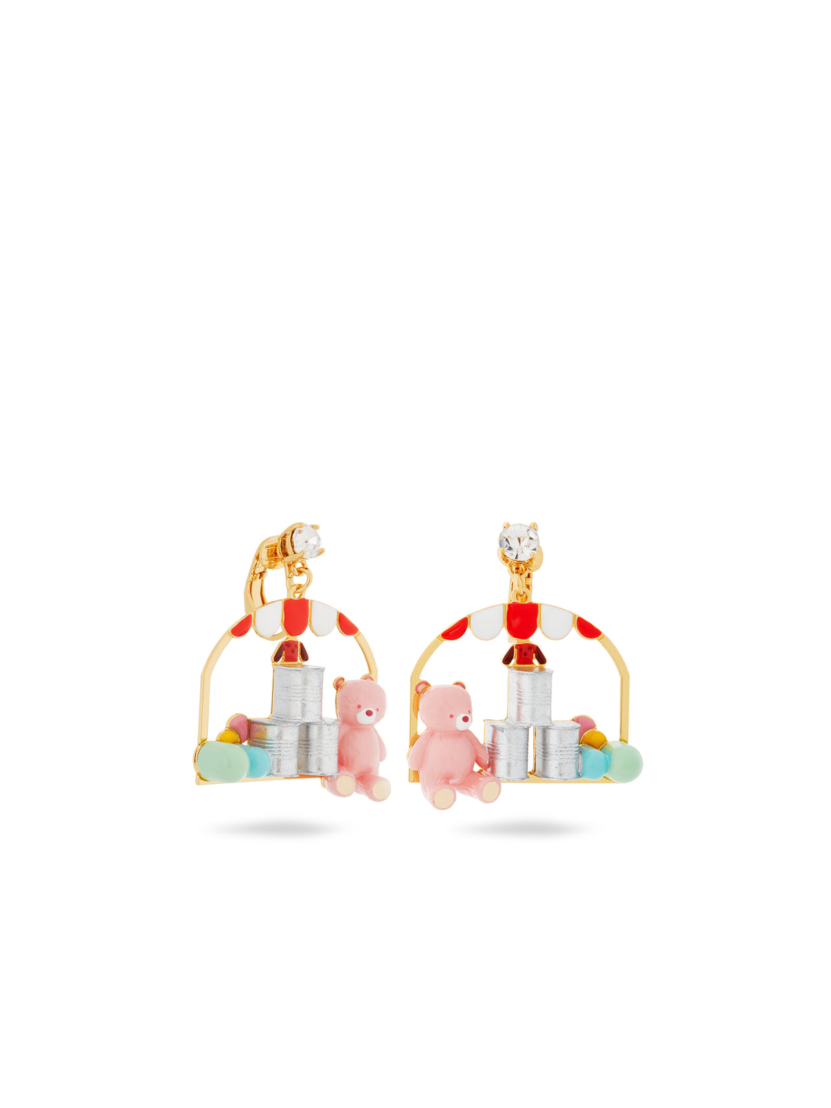 Teddy Bear And Tin-Can-Alley Earrings | auto1101