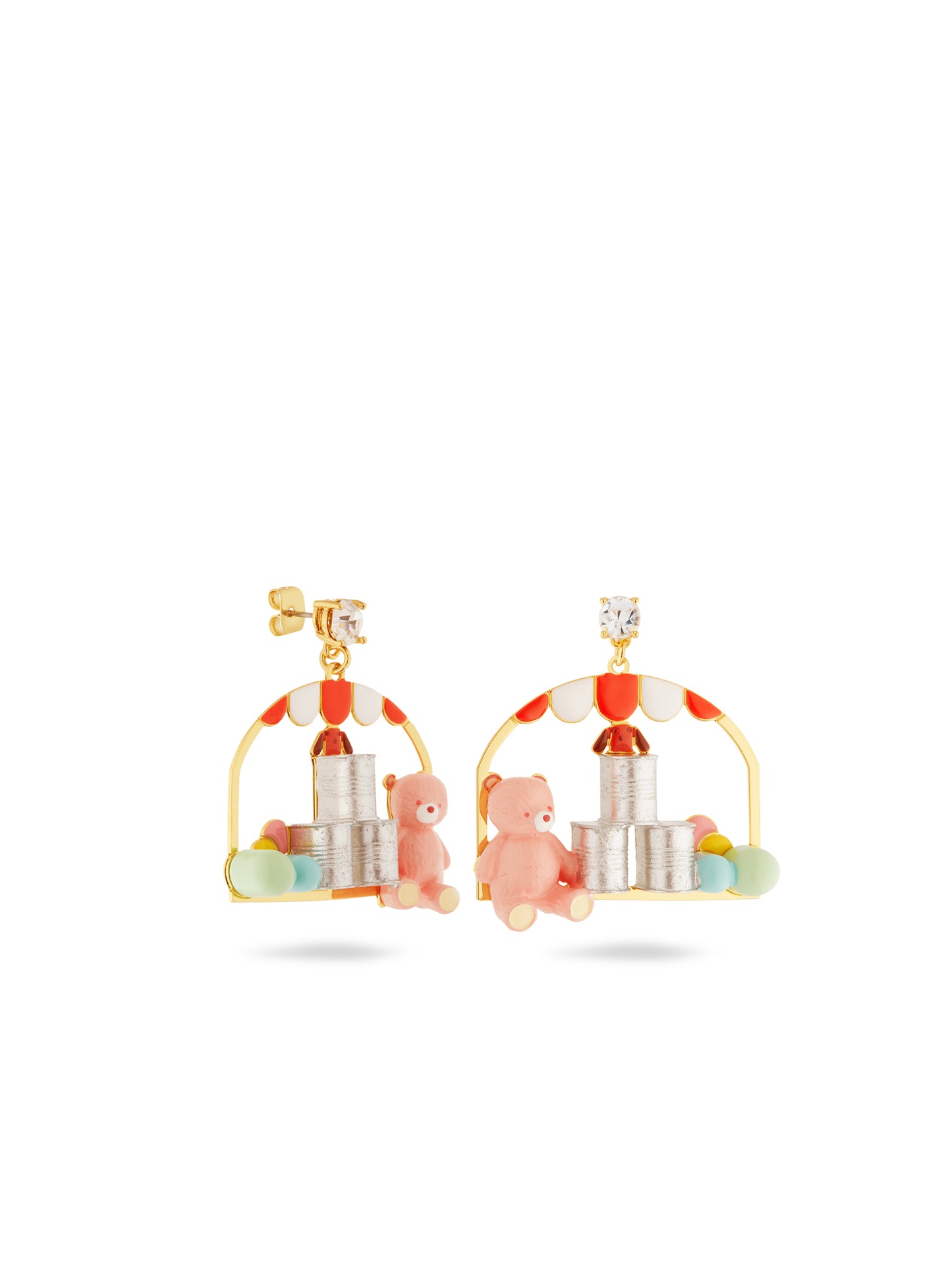 Teddy Bear And Tin-Can-Alley Earrings | auto1101