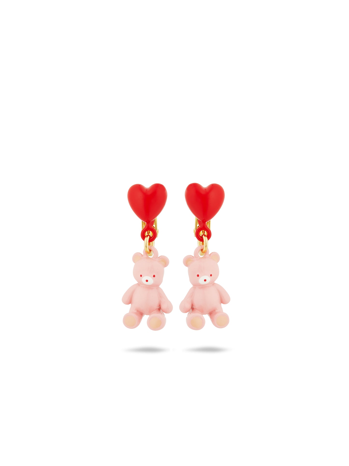 Teddy Bear And Heart Balloon Earrings | auto1111