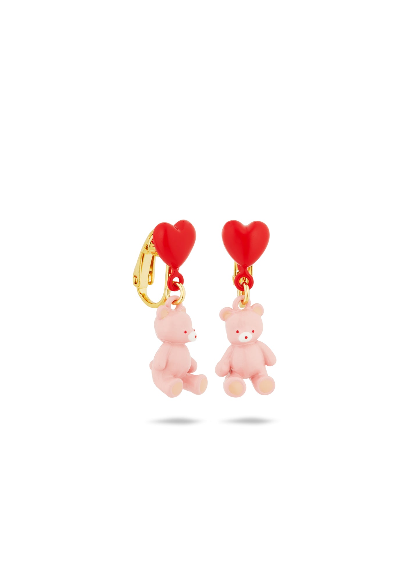 Teddy Bear And Heart Balloon Earrings | auto1111