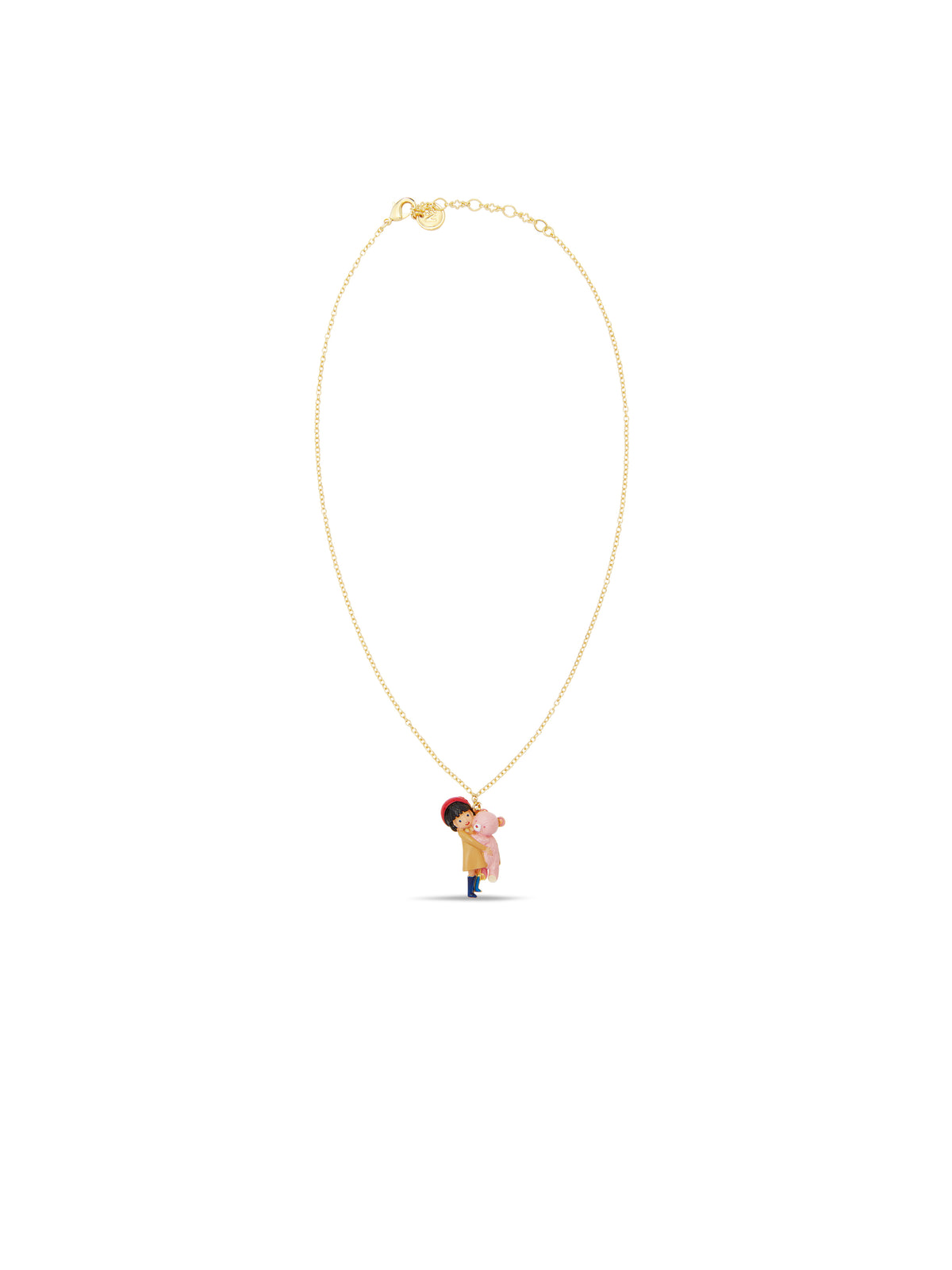 Little Girl And Teddy Bear Pendant Necklace | auto3061