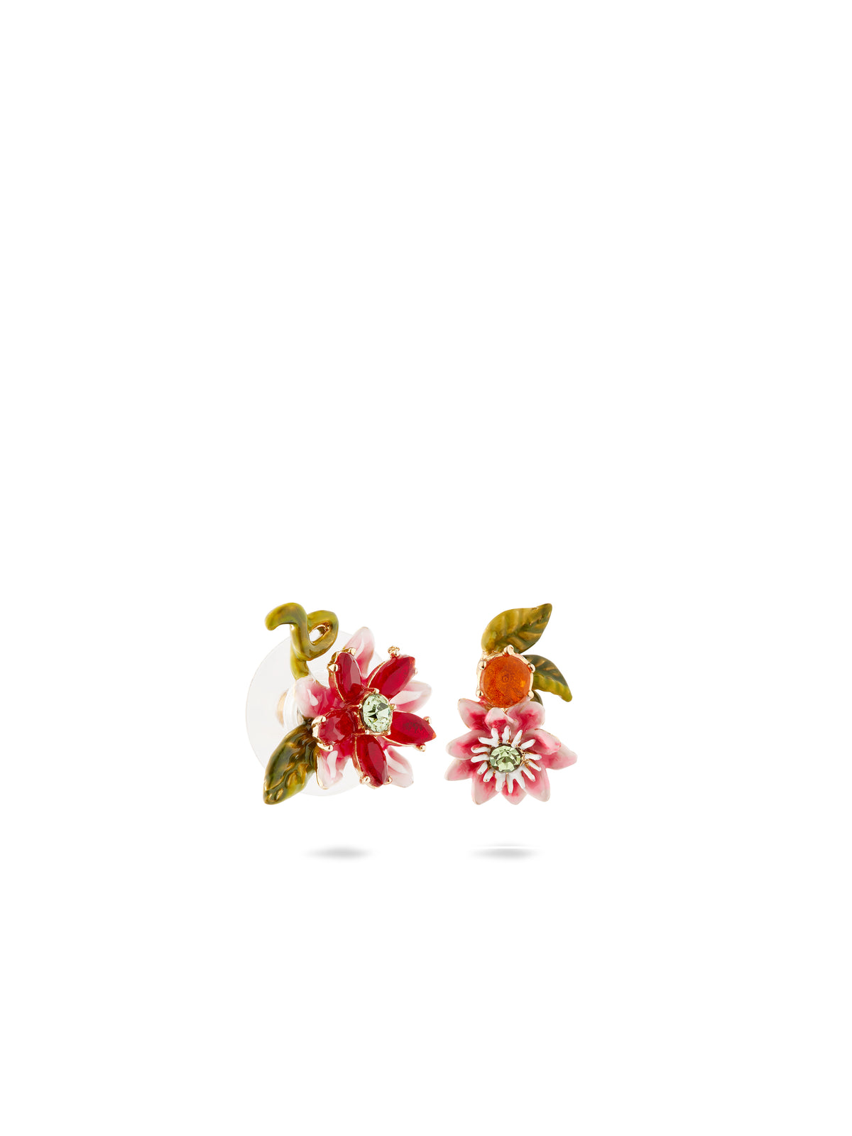 Asymmetrical Passion Flower Post Earrings | auvi1021