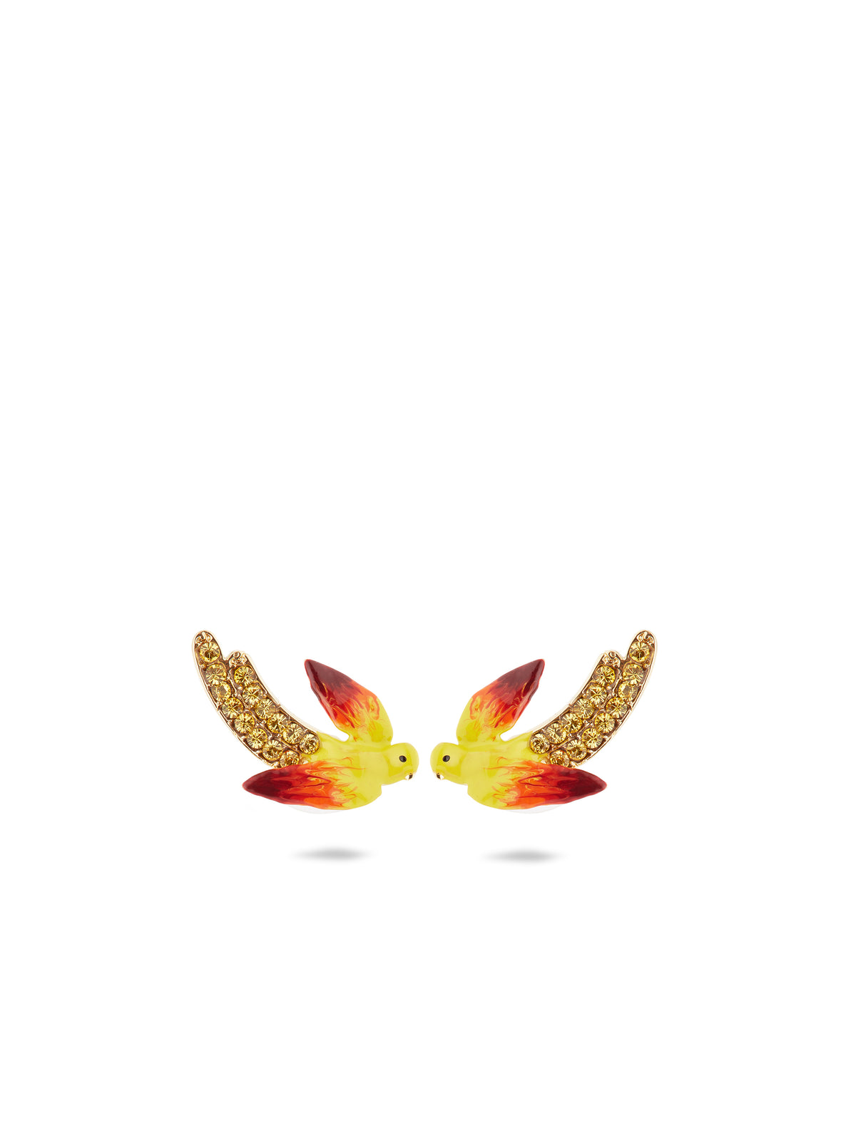 Yellow Budgie Post Earrings | auvi1051