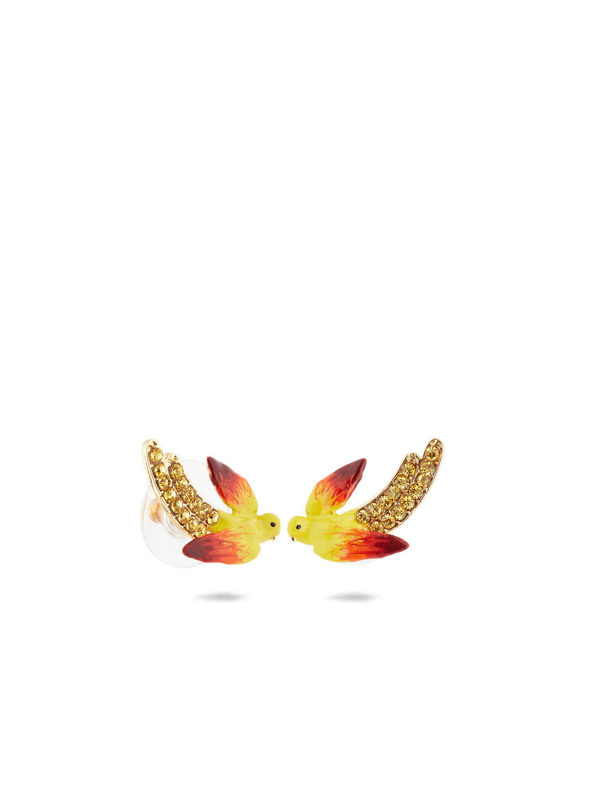 Yellow Budgie Post Earrings | auvi1051