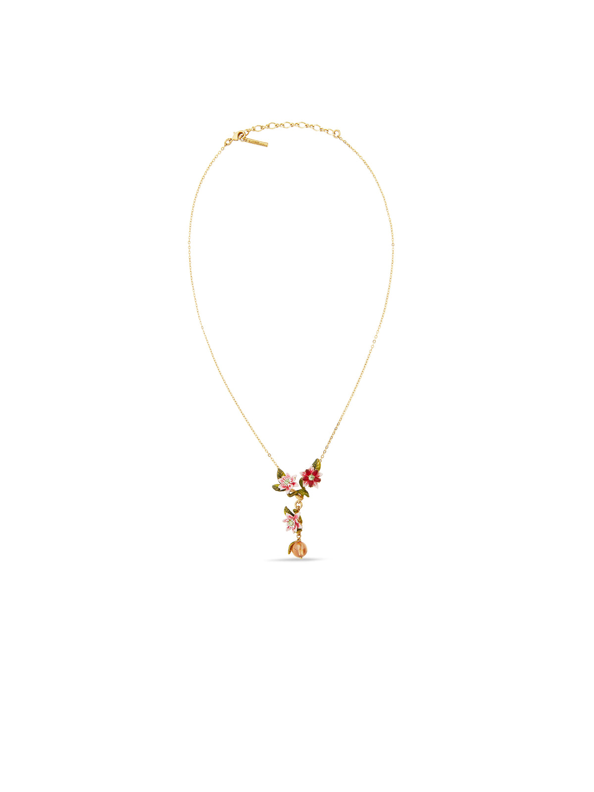 Passion Flower And Crystal Bead Necklace | auvi3021