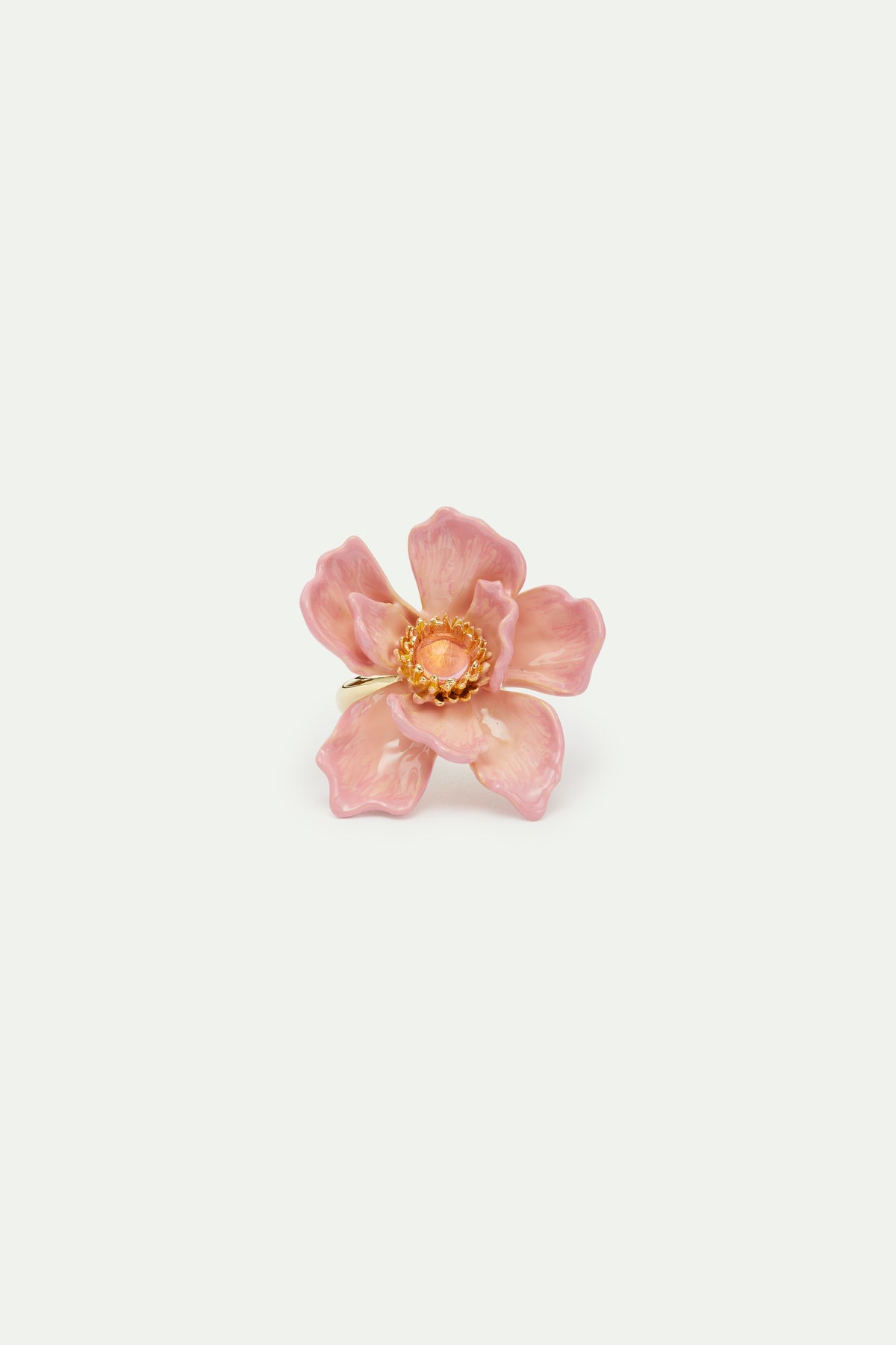 Large Magnolia Flower And Cabochon Ring | AVFA6031