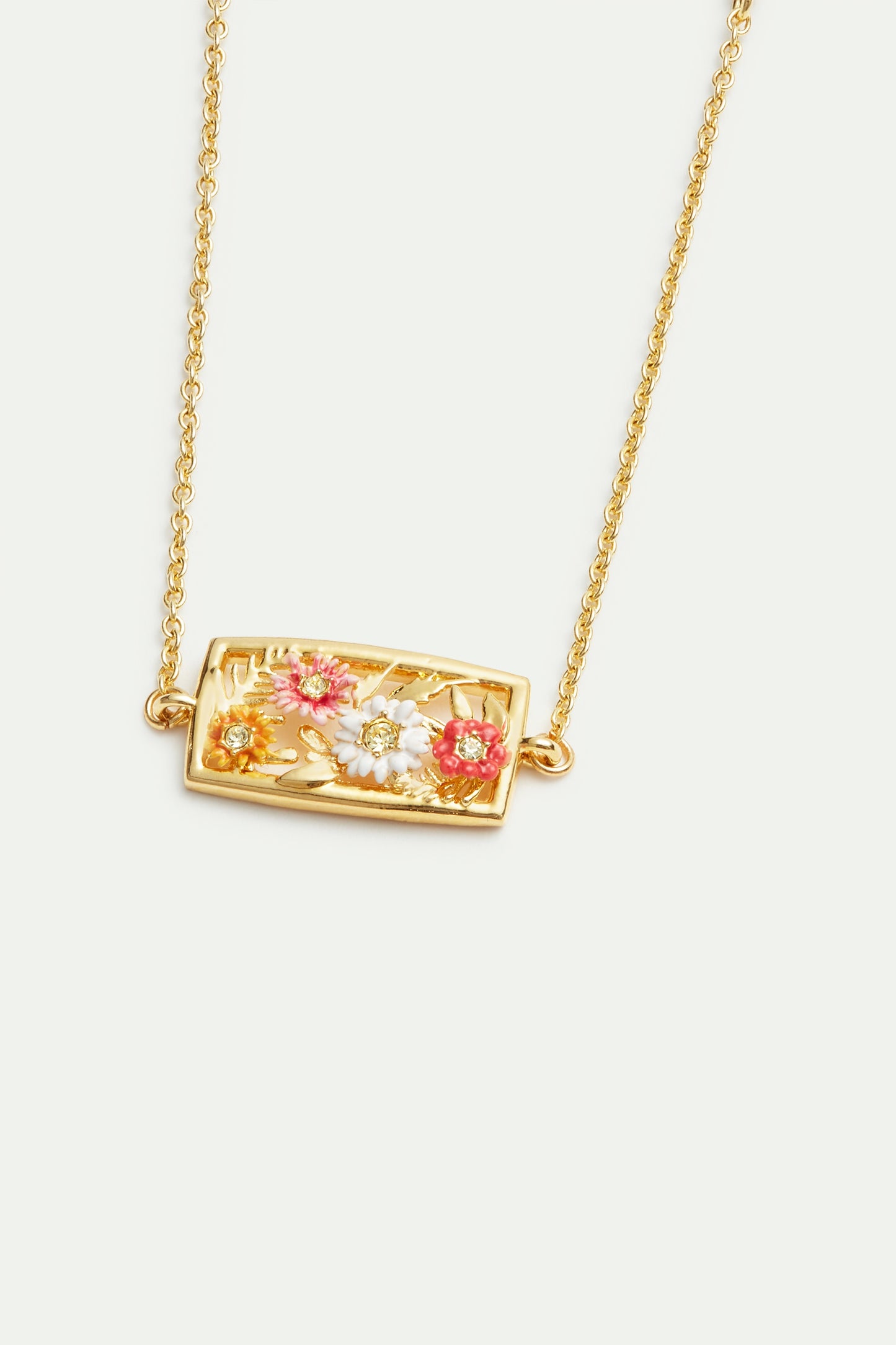 Fine Openwork Gold-Plated Bracelet With Zinnias | AVJC2051