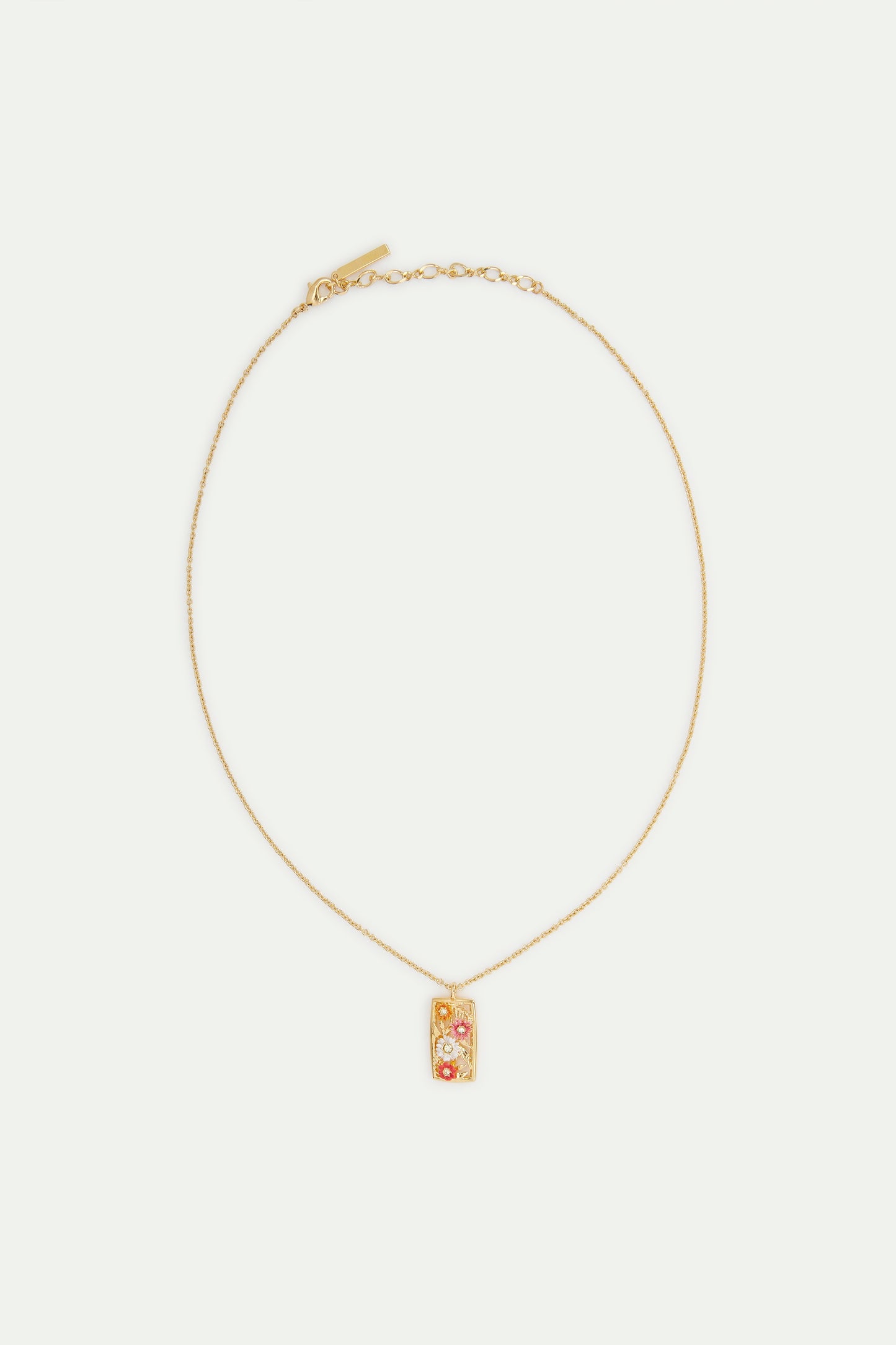 Gold-Plated Openwork Pendant Necklace With Zinnias | AVJC3061