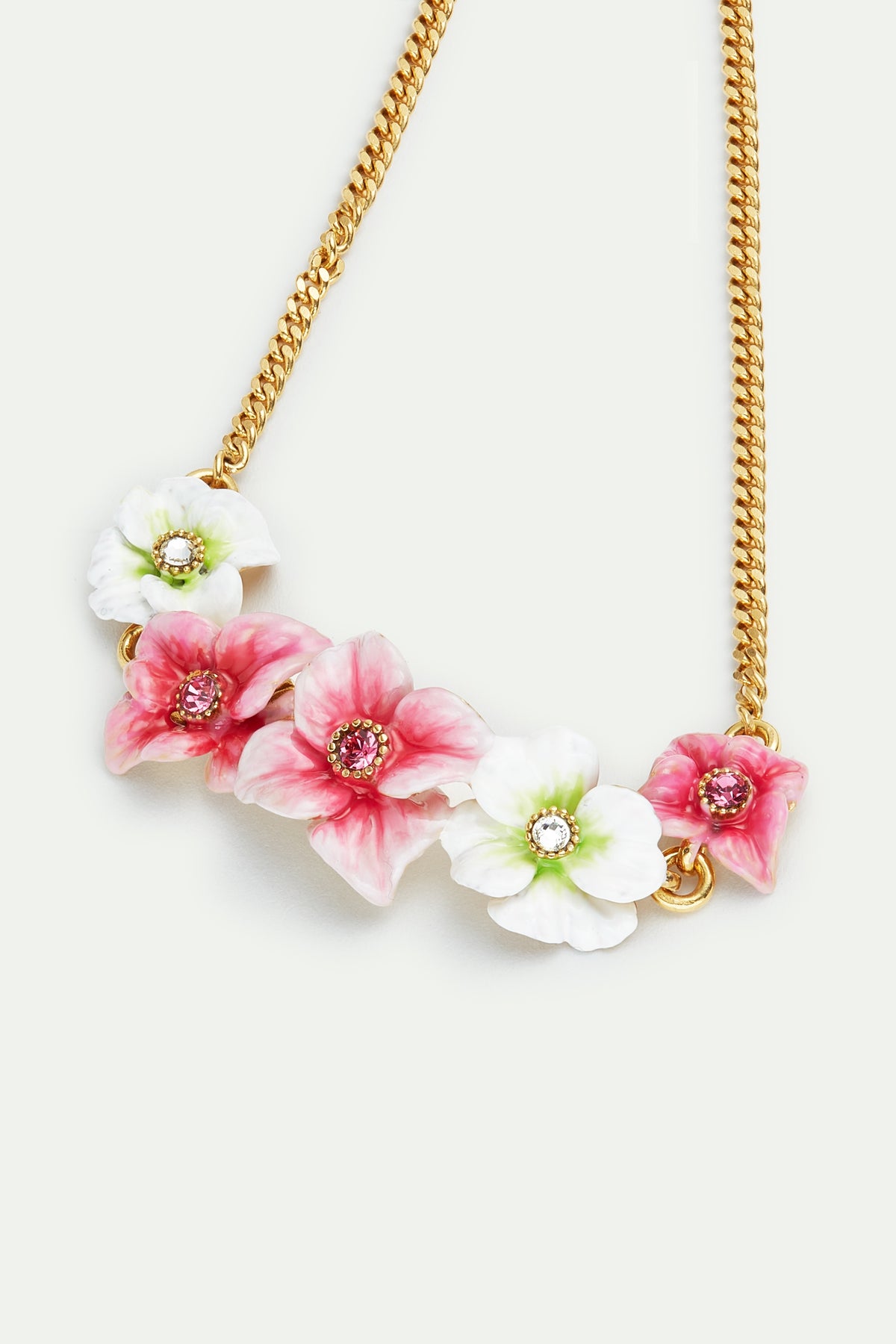 Pink And White Hydrangea Flowers Fine Bracelet | AVJH2011