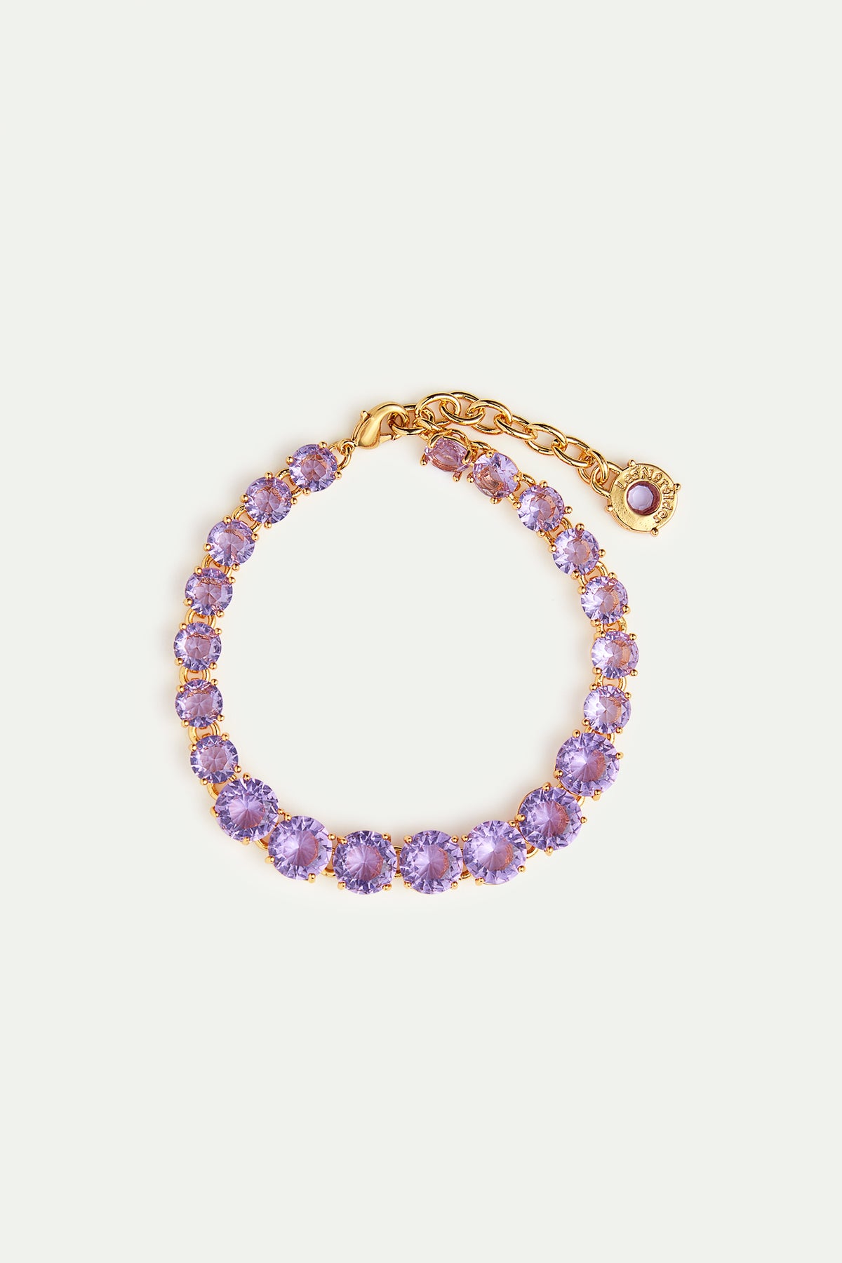 Fine Lavender Diamantine Single Row Bracelet | AVLD2521