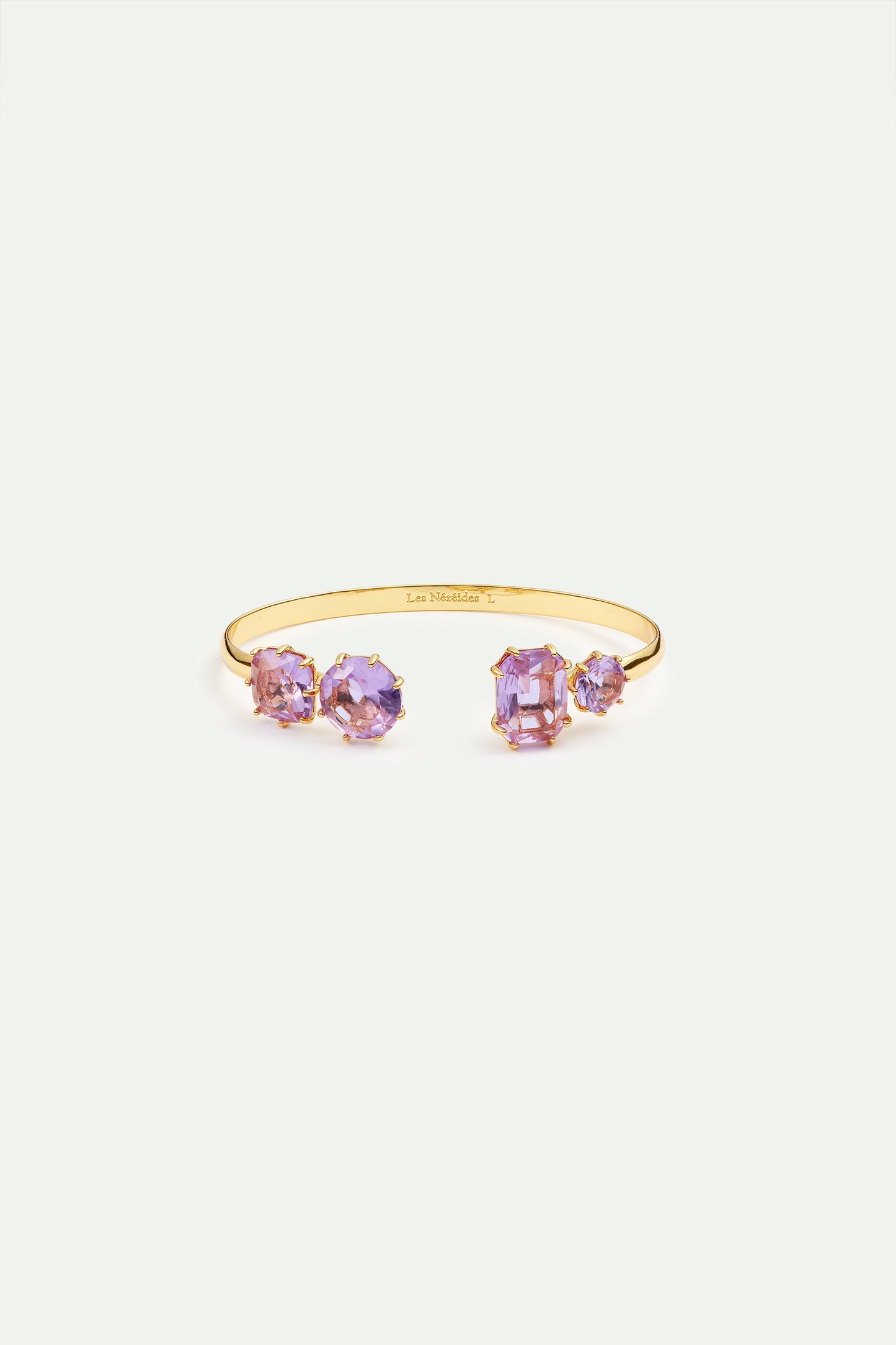 Lavender Diamantine Four Stone Cuff Bracelet | AVLD2541