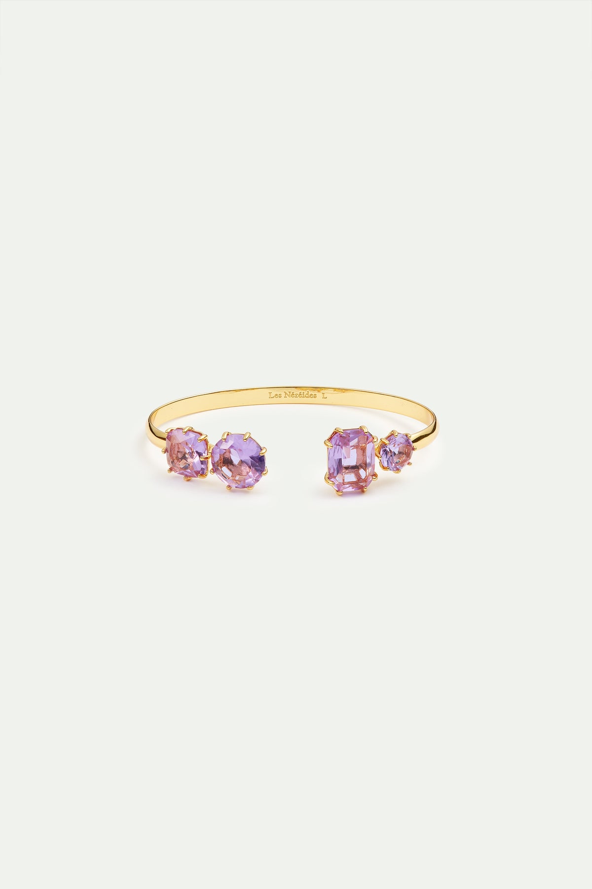 Lavender Diamantine Four Stone Cuff Bracelet | AVLD2541