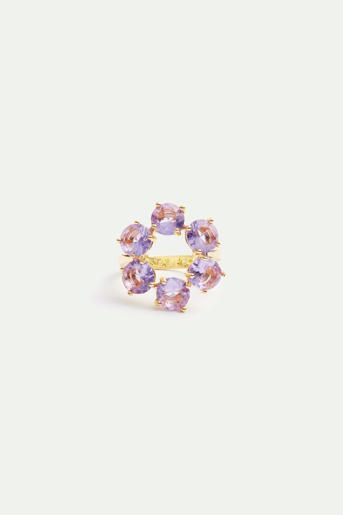 Fine Lavender Diamantine Six Round Stone Ring | AVLD6191