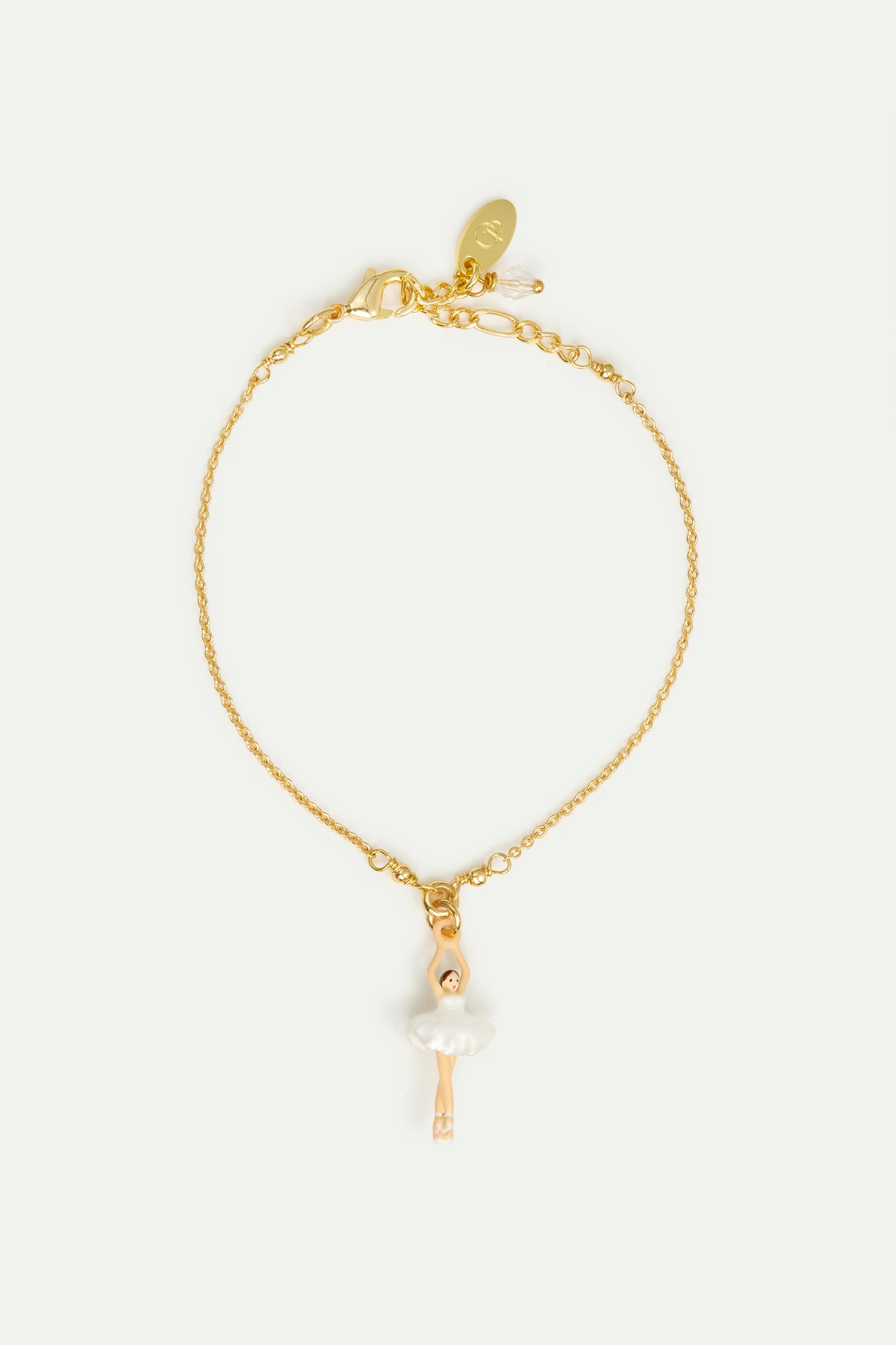 White Tutu Mini Ballerina Fine Bracelet | AVMDD2011
