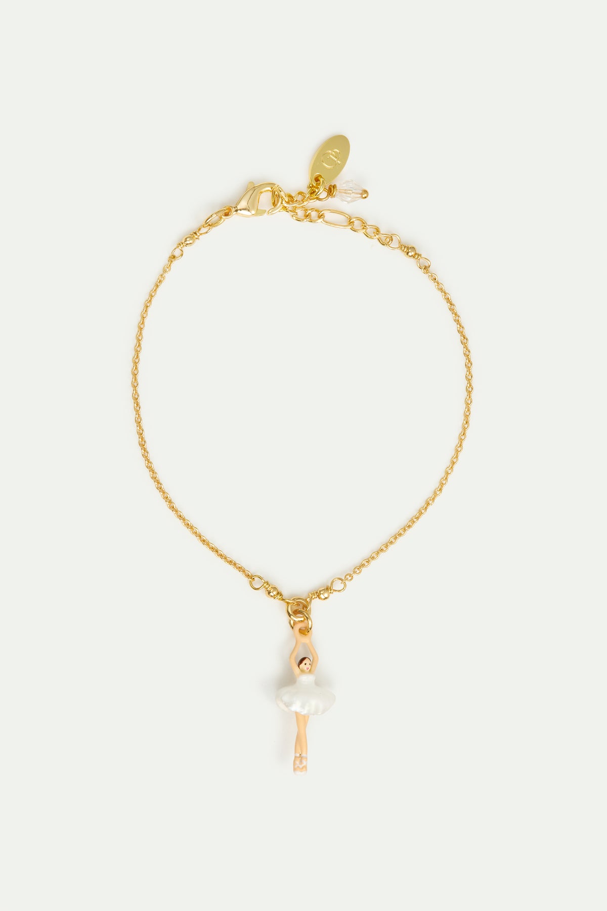 White Tutu Mini Ballerina Fine Bracelet | AVMDD2011