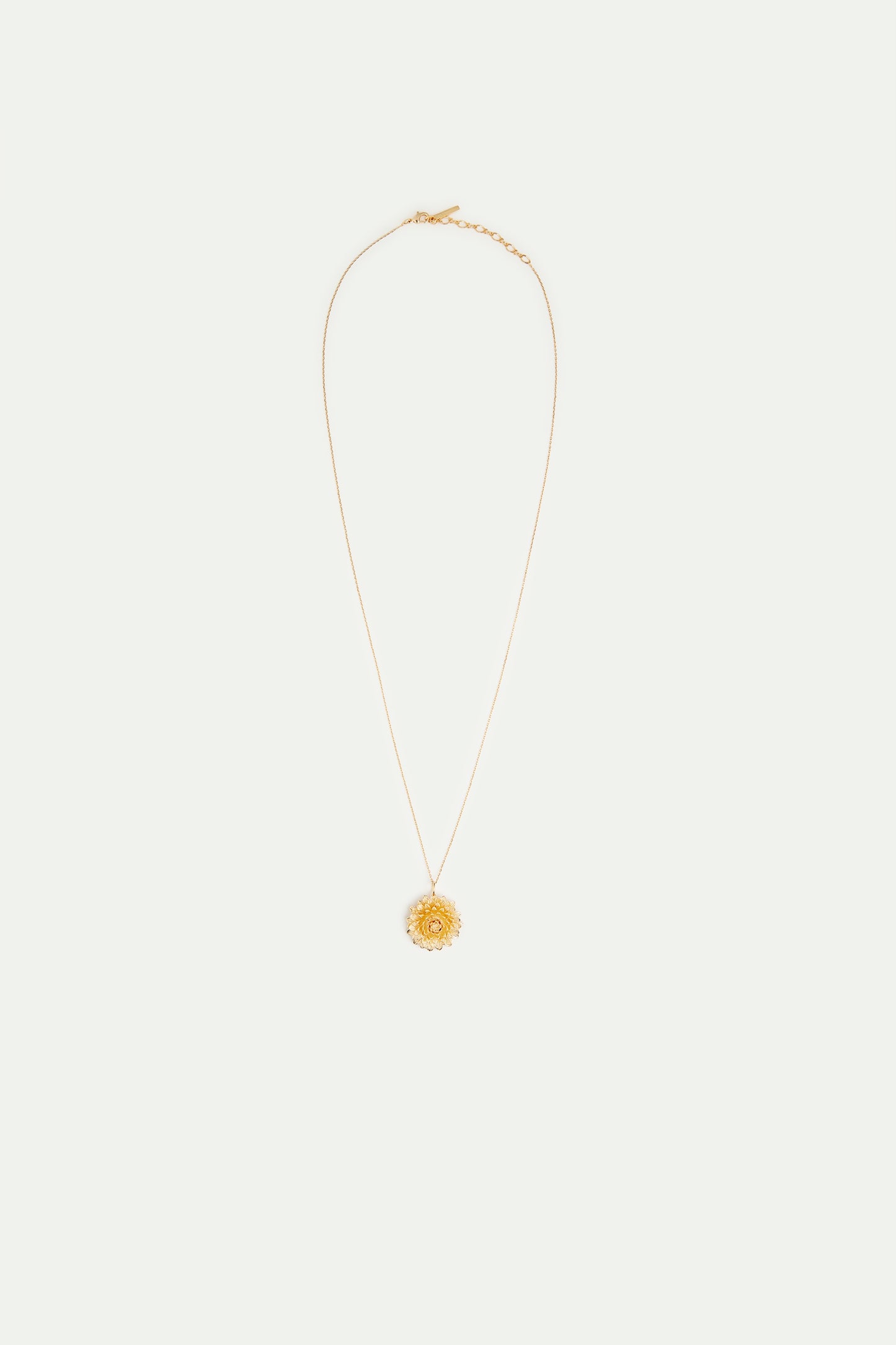 Fine Pendant Necklace With Gold Dandelion