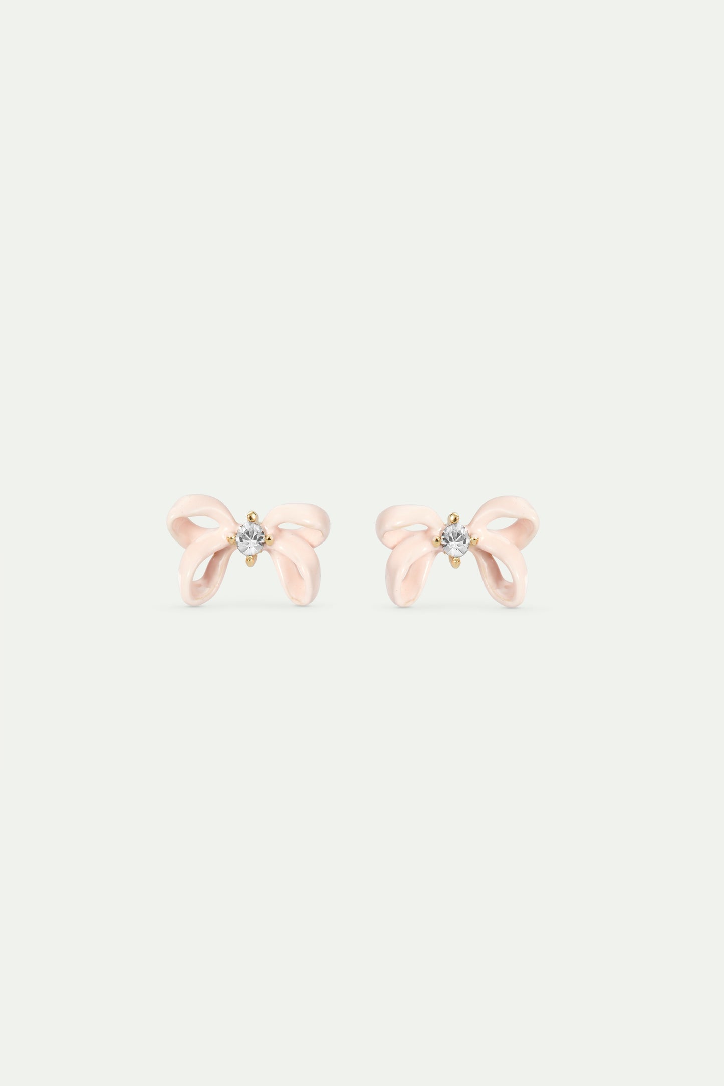 Pink Ribbon And Faceted Crystal Earrings | AVOP1071