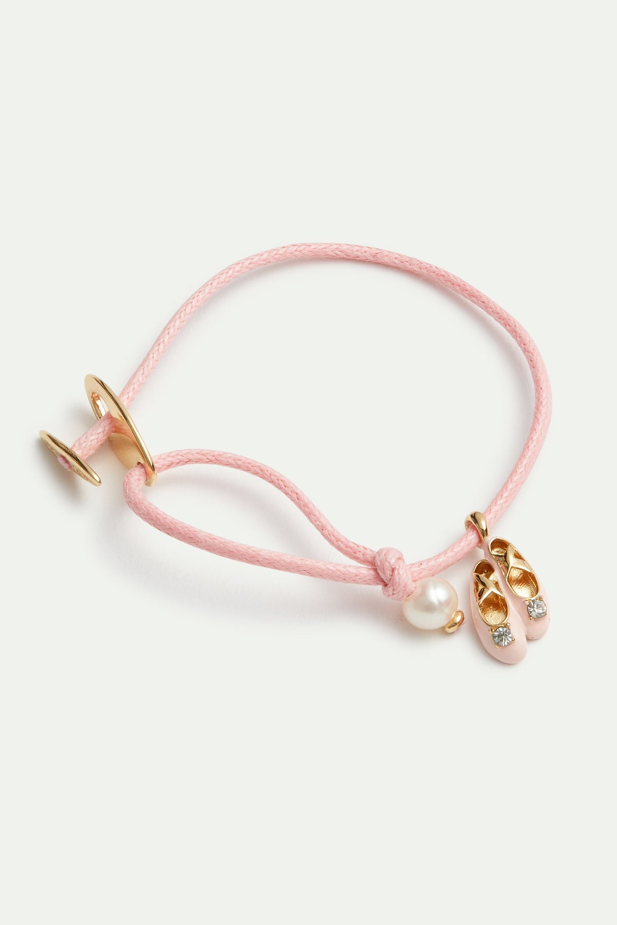 Ballet Slippers And Cultured Pearl Pink Bracelet | AVOP2031
