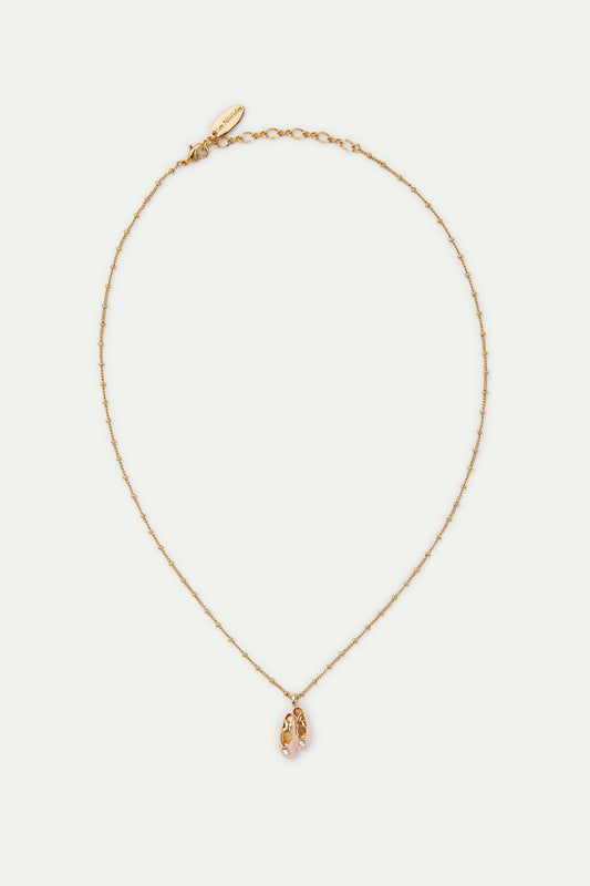 Pink Ballet Slipper Pendant Necklace | AVOP3031