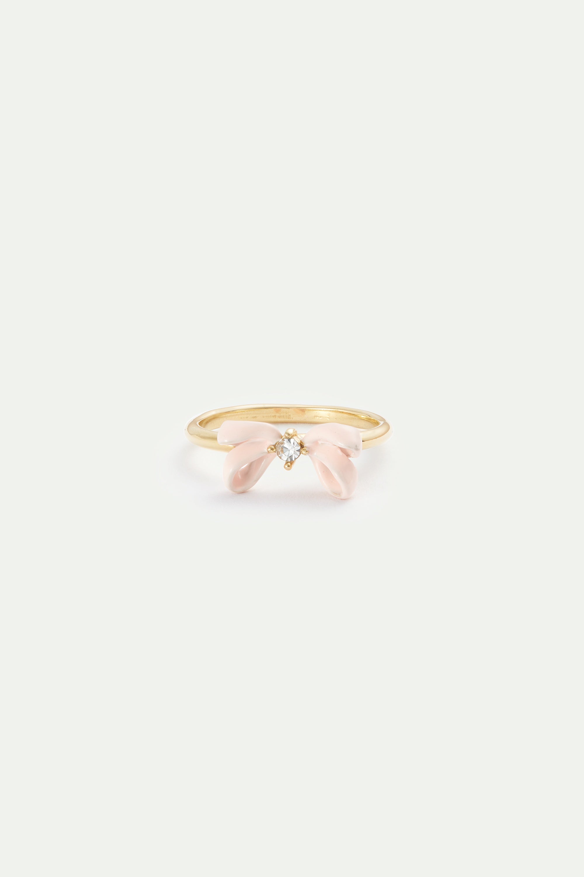 Pink Ribbon And Crystal Adjustable Ring | AVOP6041 – Love Persimmon