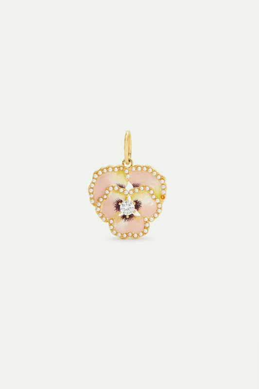 Pink Pansy Flower Pendant, Comfort And Gentleness | avpe4051