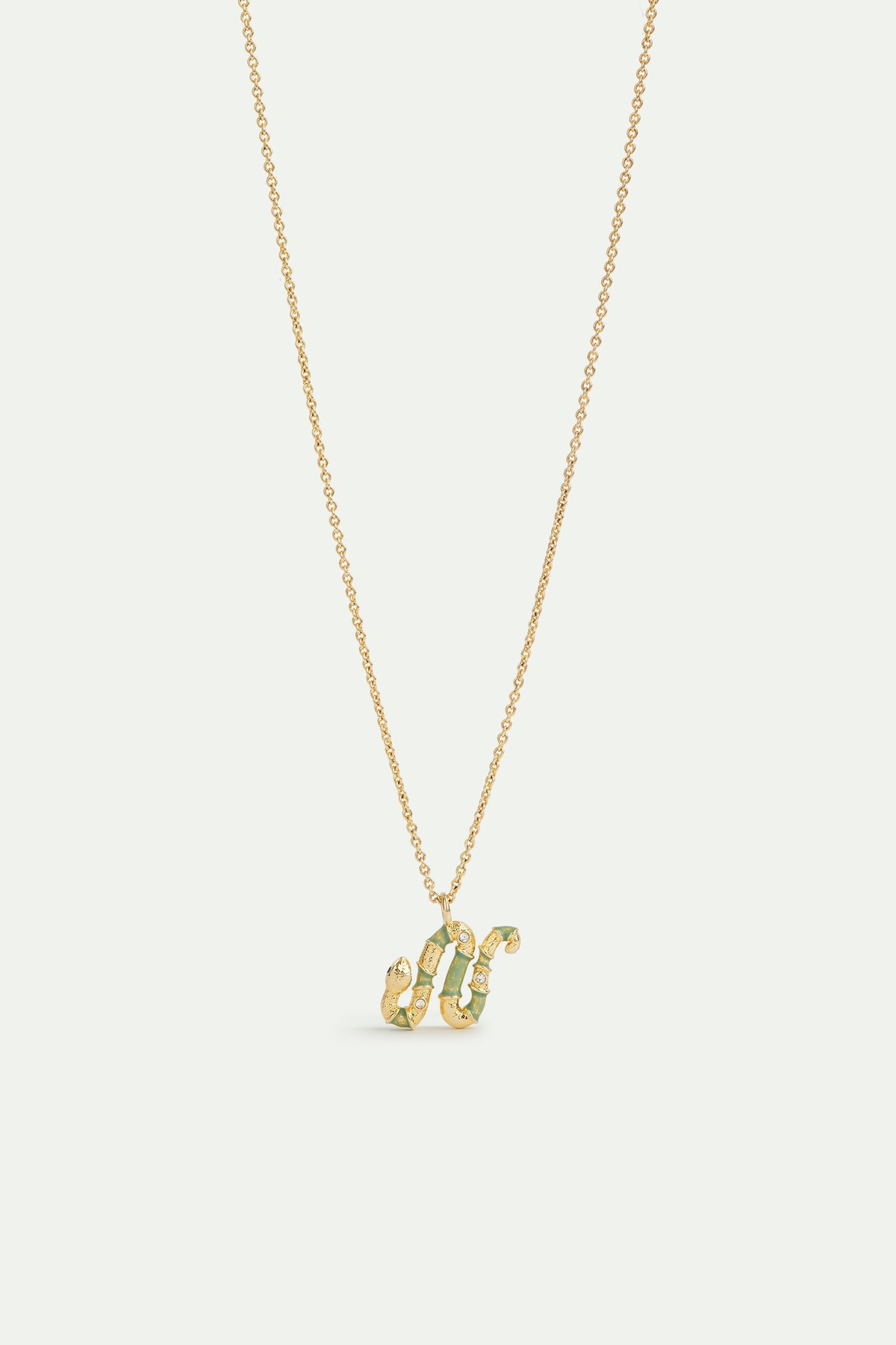 Green Snake Pendant Necklace | avsn3011