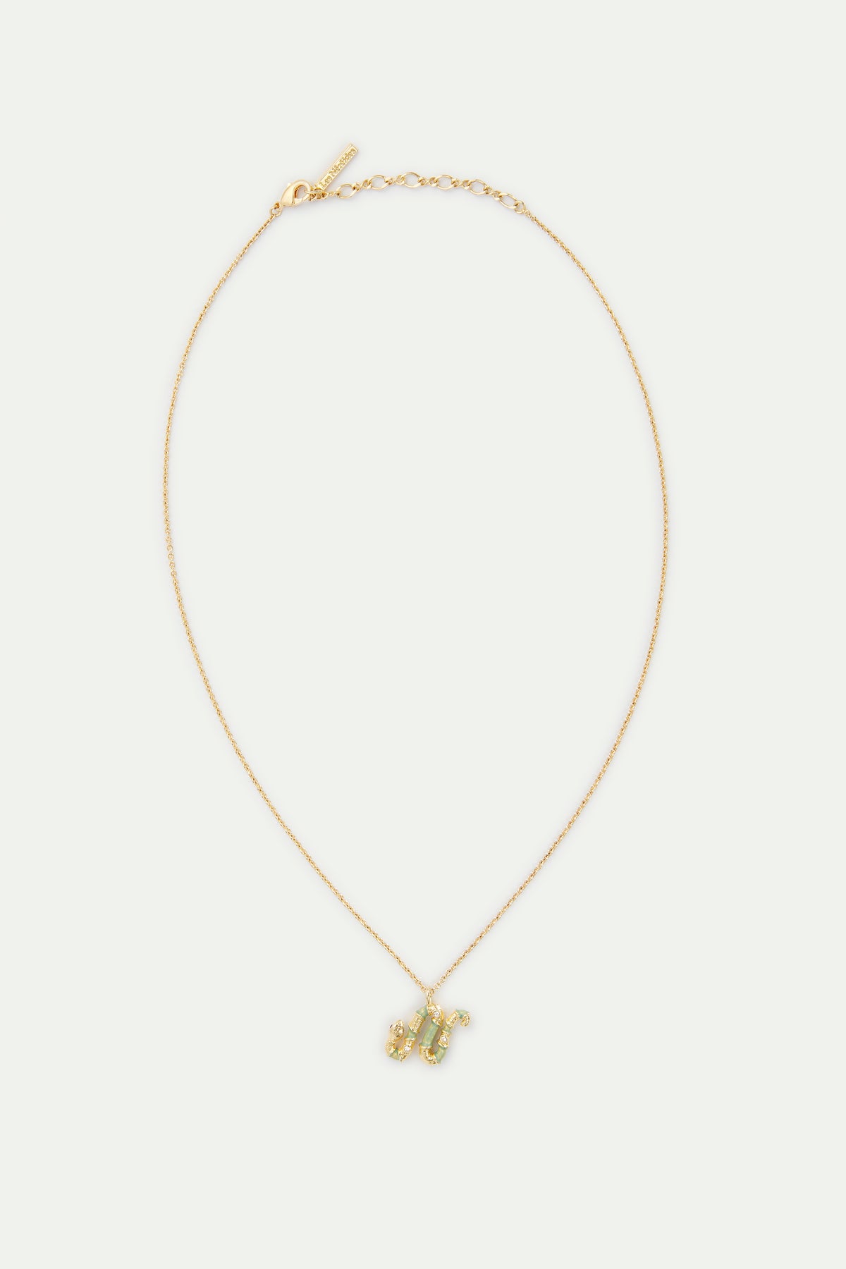 Green Snake Pendant Necklace | avsn3011