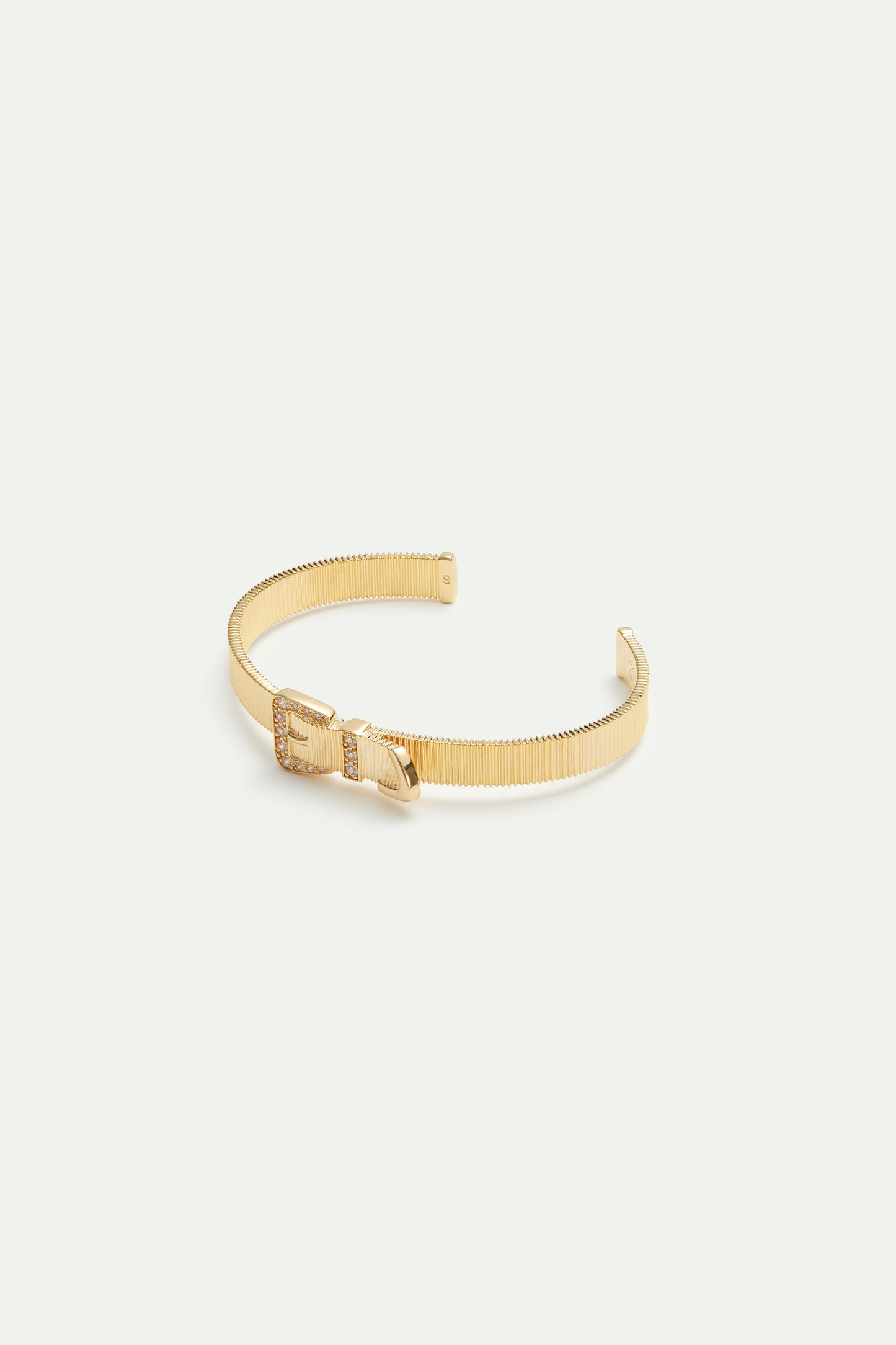 Gold-Plated Brass Knotted Belt Cuff Bracelet | avth2011