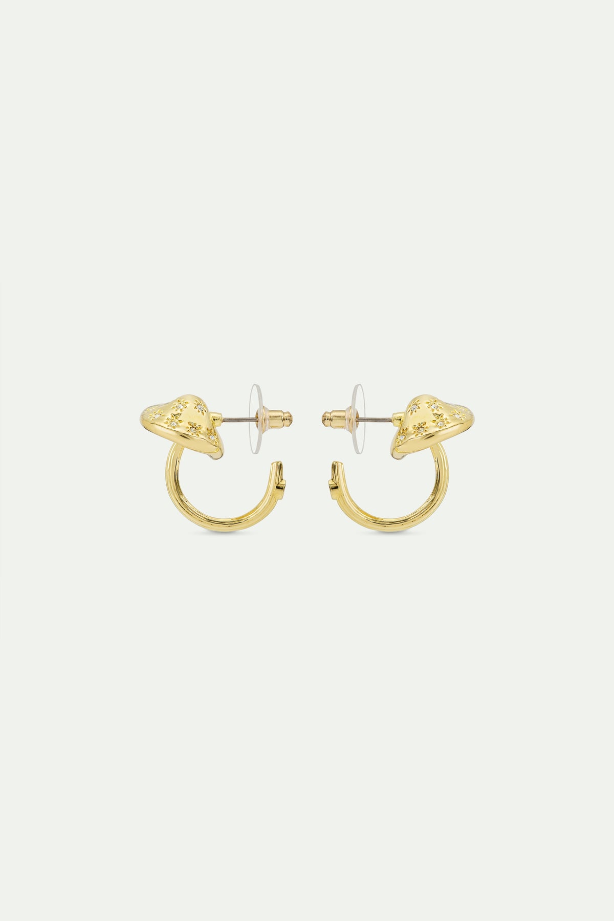 Mushroom Gold Hoop Earrings | AWBB1061