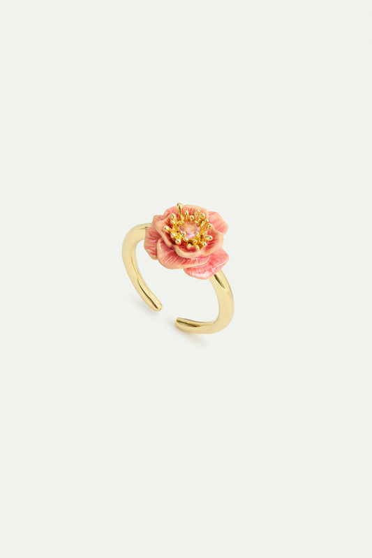 Pink Anemone Adjustable Ring