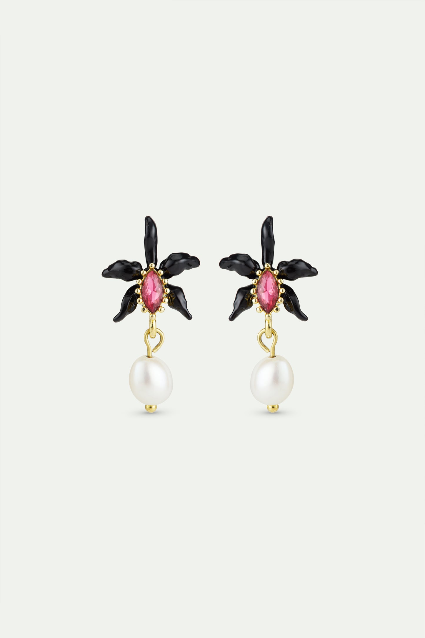 Dangle Black Orchid Earrings | AWCC1011