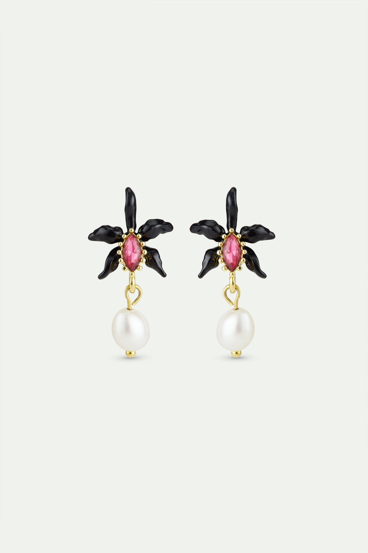 Dangle Black Orchid Earrings | AWCC1011