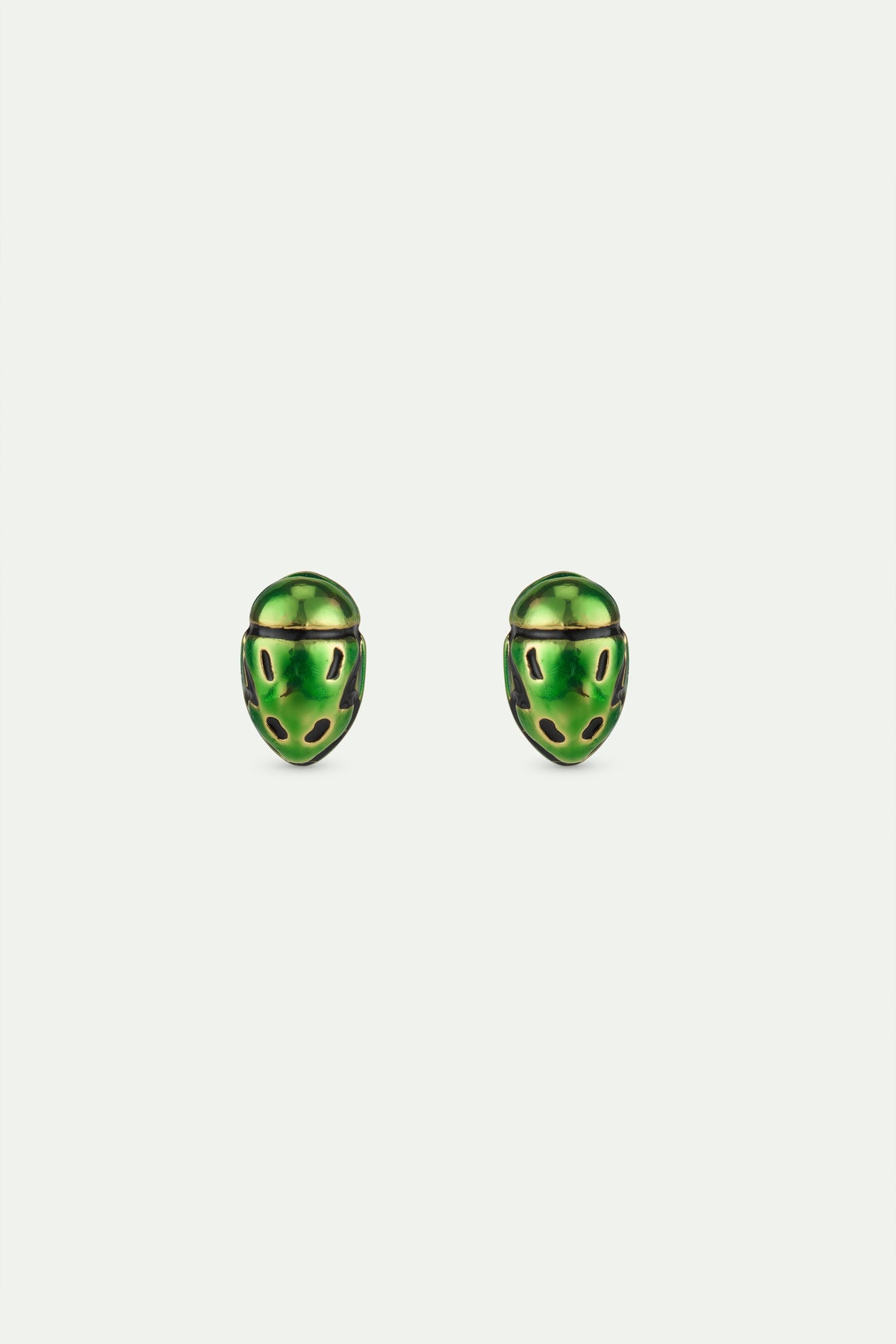 Green Rose Chafer Post Earrings | AWCC1021