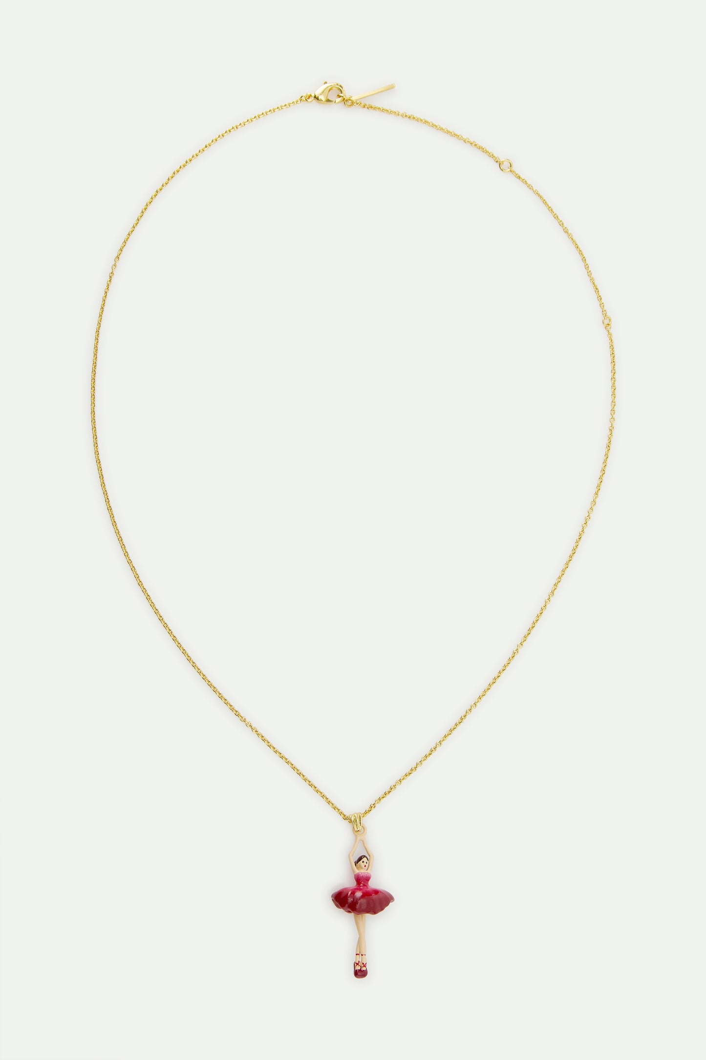 Ballerina With Pink Gradient Tutu Pendant Necklace | awdd3591