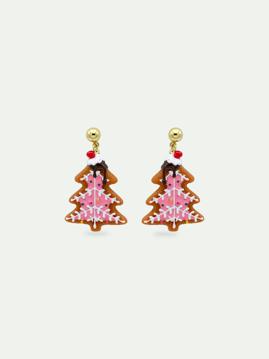Gingerbread Christmas Tree Earrings