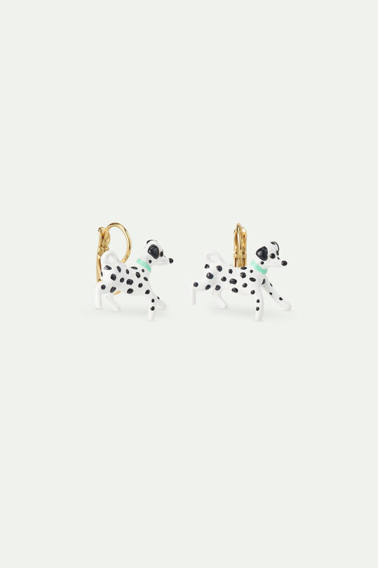 Black And White Dalmatian Sleeper Earrings